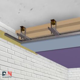 Каркасна звукоізоляційна стеля на підвісах Vibroelastic Premium (130 мм) Каркасна звукоізоляційна стеля на підвісах Vibroelastic Premium (130 мм)