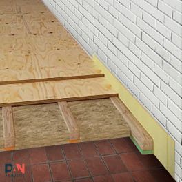 Звукоізоляційна підлога по лагам із застосуванням Sylomer (крок 300 мм) Звукоізоляційна підлога по лагам із застосуванням Sylomer (крок 300 мм)